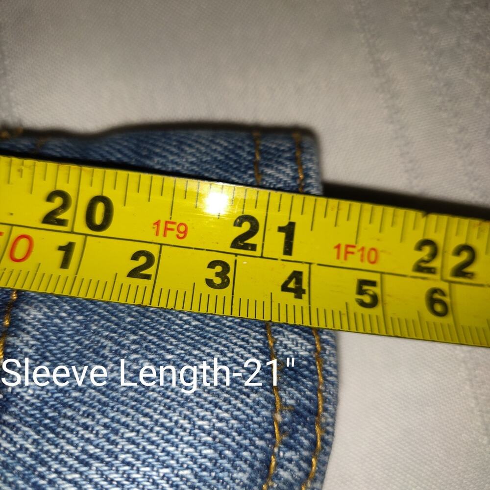 Rsq Denim Jean Jacket Women's S Distressed Medium Wash Blue Rips Trucker Pockets - Picture 16 of 16